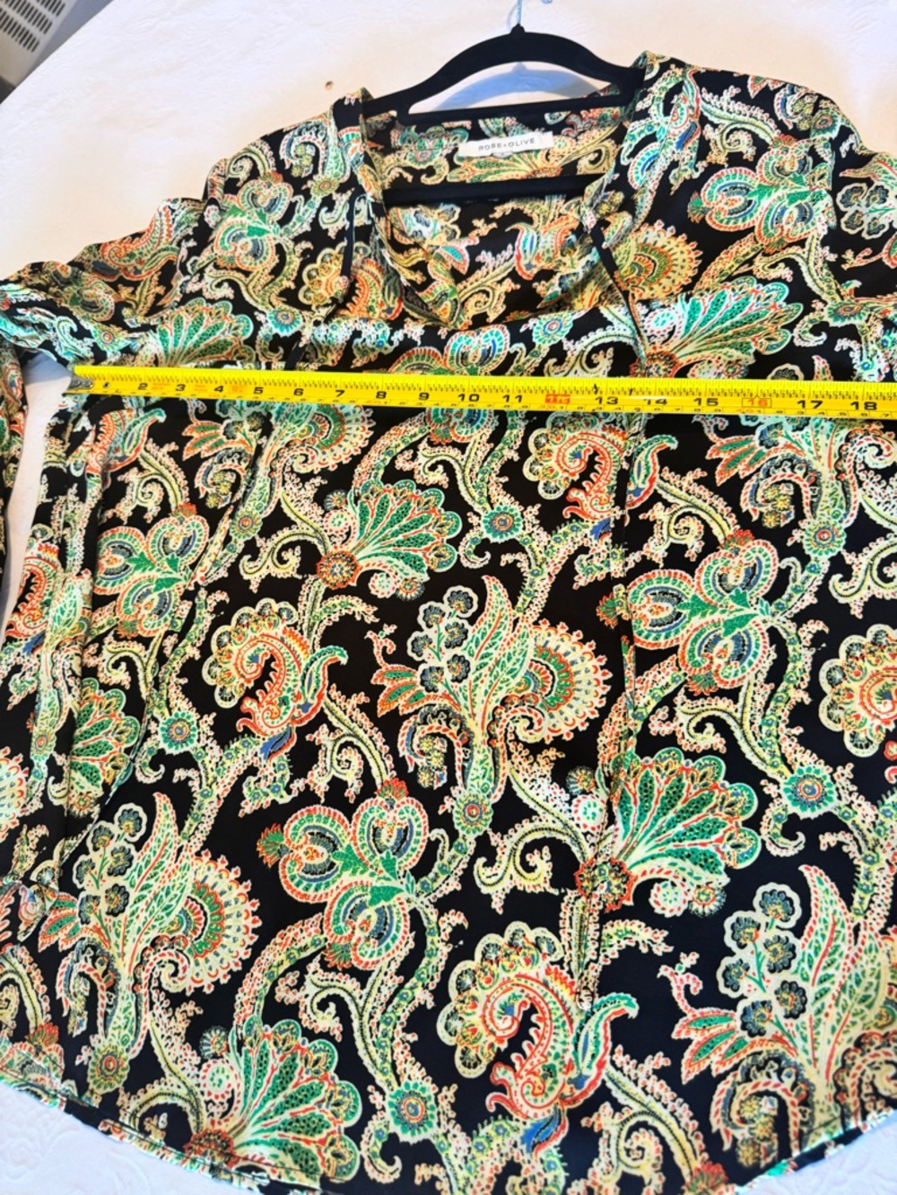 ✨ Rose & Olive Printed Blouse – Effortless Elegance - Picture 2 of 8